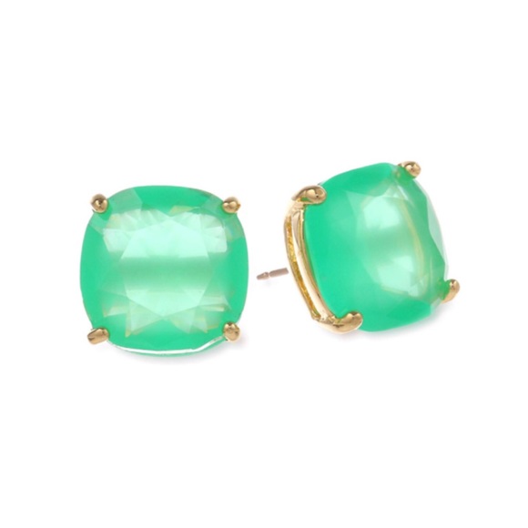 kate spade Jewelry - New Kate Spade Squared Away Beryl Green Earrings